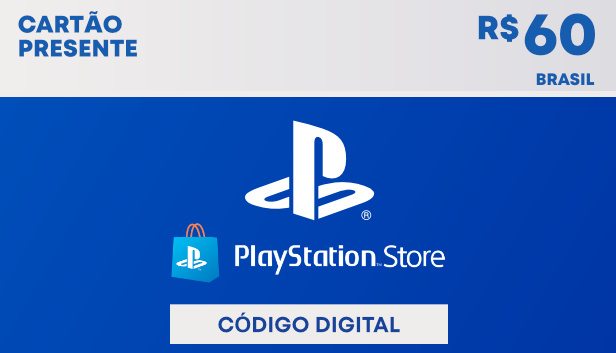 R$60 PlayStation Store - Cartão Presente Digital (Playstation 4 & Playstation 5)