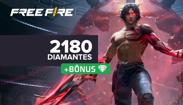 Free Fire - 2180 Diamantes +10% de Bônus (Android & IOS)