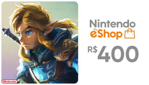 Nintendo - Gift Card Digital 400 Reais (Switch & Switch 2)