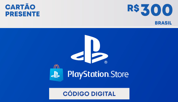 R$300 PlayStation Store - Cartão Presente Digital (Playstation 4 & Playstation 5)