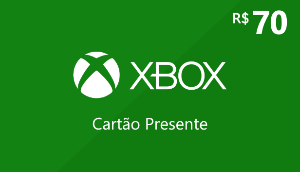 Xbox R$70 - Cartão Presente Digital (Xbox One & Xbox Series X|S)