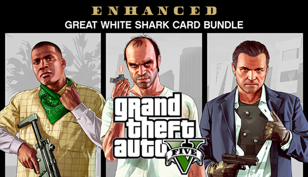 Grand Theft Auto V Enhanced & Great White Shark Card Bundle